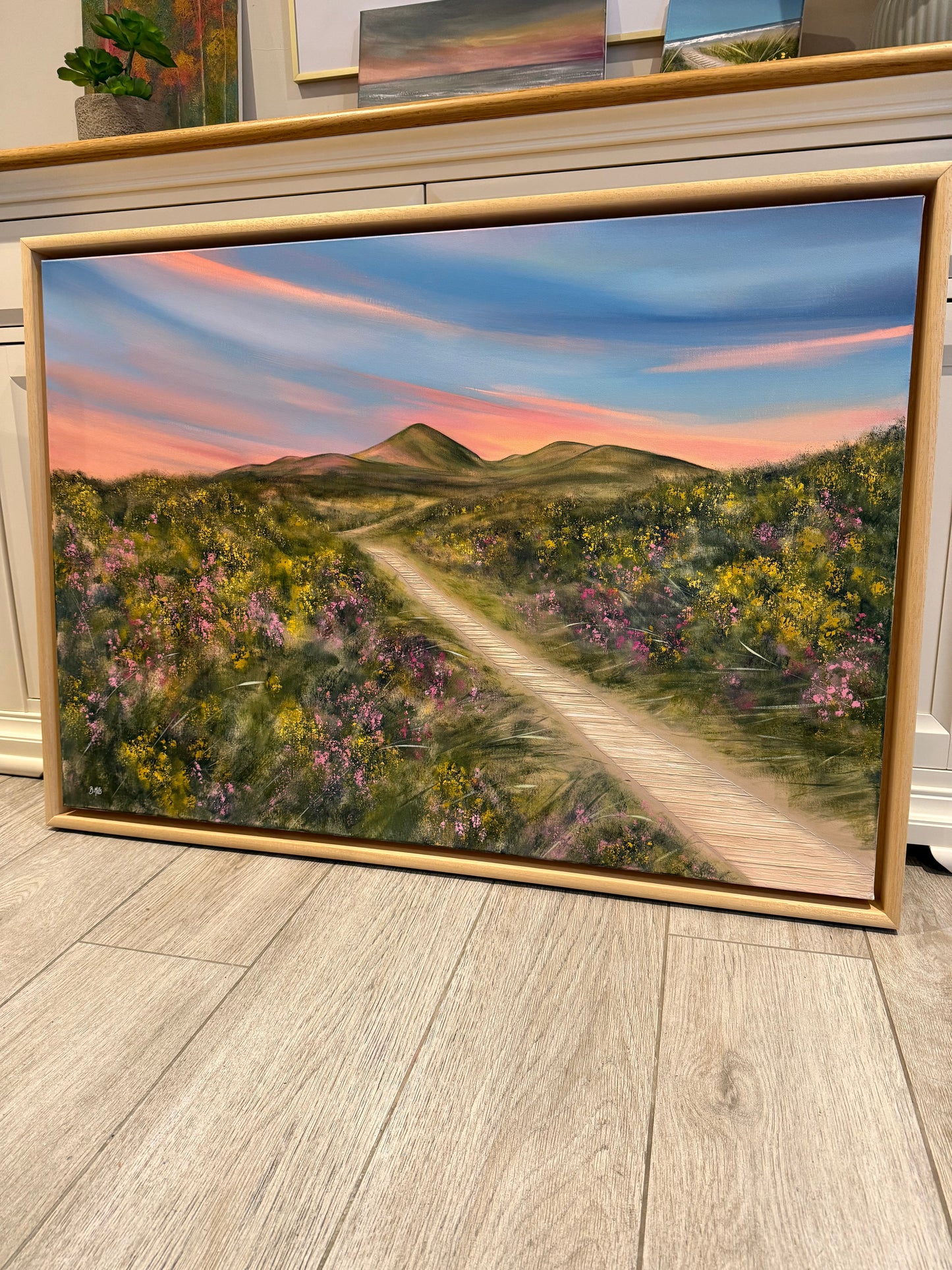 Beneath a Peach Sky - Framed