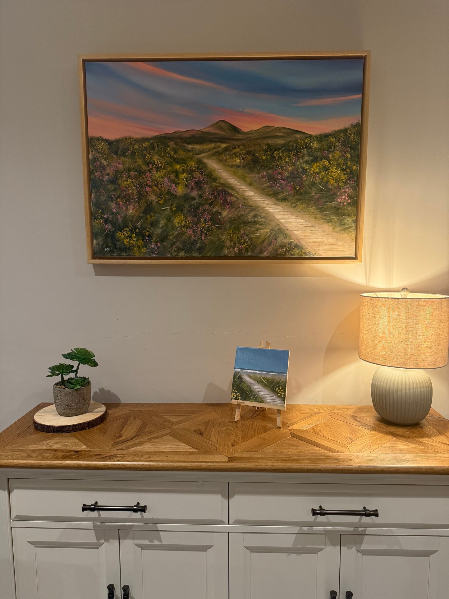 Beneath a Peach Sky - Framed