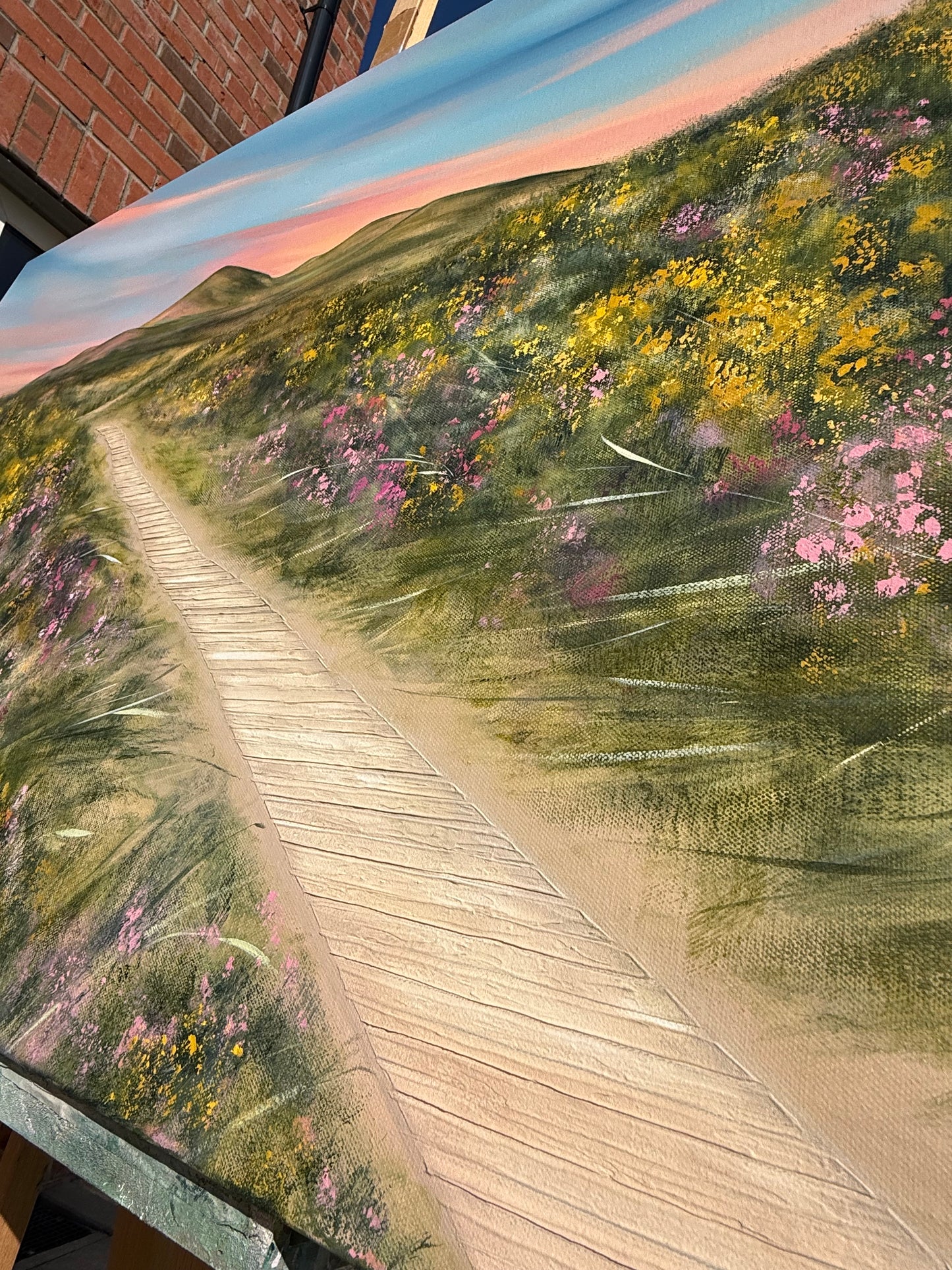 Beneath a Peach Sky - Framed