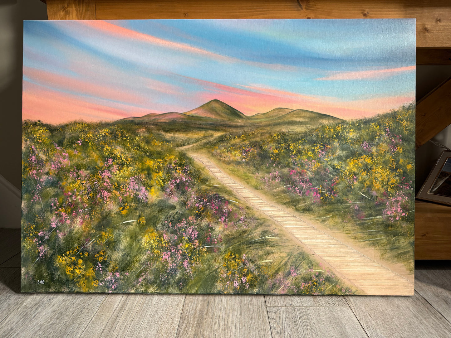 Beneath a Peach Sky - Framed